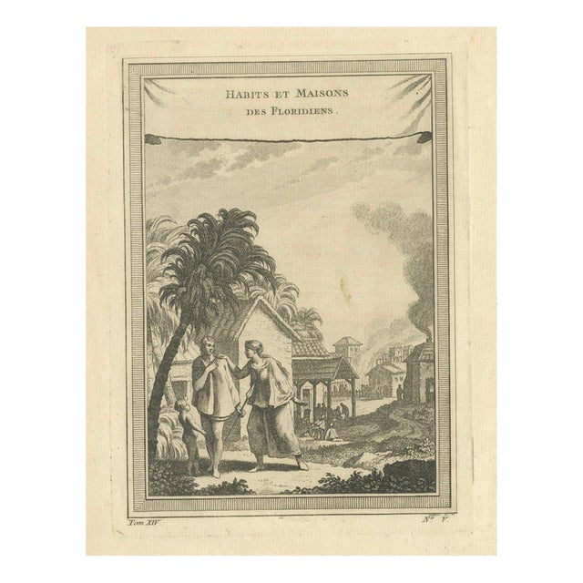 Clothing and Houses of Floridians, 1800s, Paper For Sale