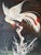1970s Vintage Surrealist Bird & Tree Oil on Canvas Painting, Framed, Signed b.d.c. For Sale - Image 9 of 12