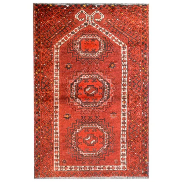 ]Early 20th Century Afghan Ersari Prayer Rug For Sale - Image 10 of 10