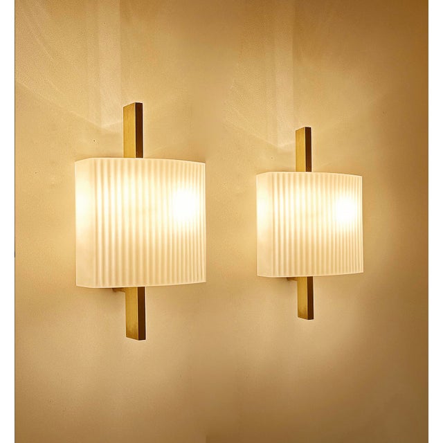 Vintage Space Age Brass Sconces from Hillebrand Lighting, 1960s, Set of 2 For Sale - Image 4 of 18
