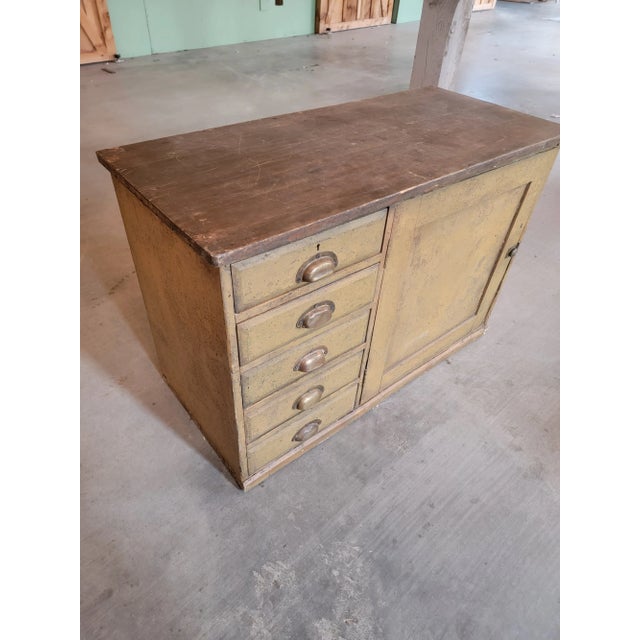 English Antique English Painted Cupboard For Sale - Image 3 of 13