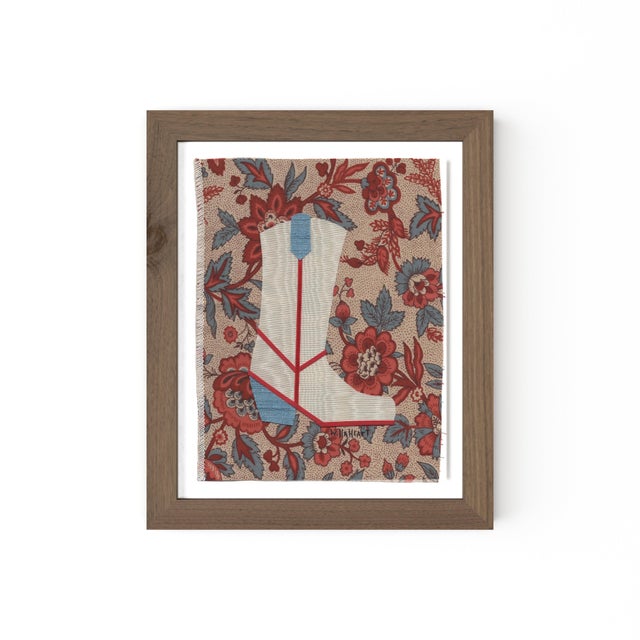 Willa Heart Hattie the Cowboy Boot by Willa Heart in Walnut Frame, Mini Art Print For Sale - Image 4 of 4