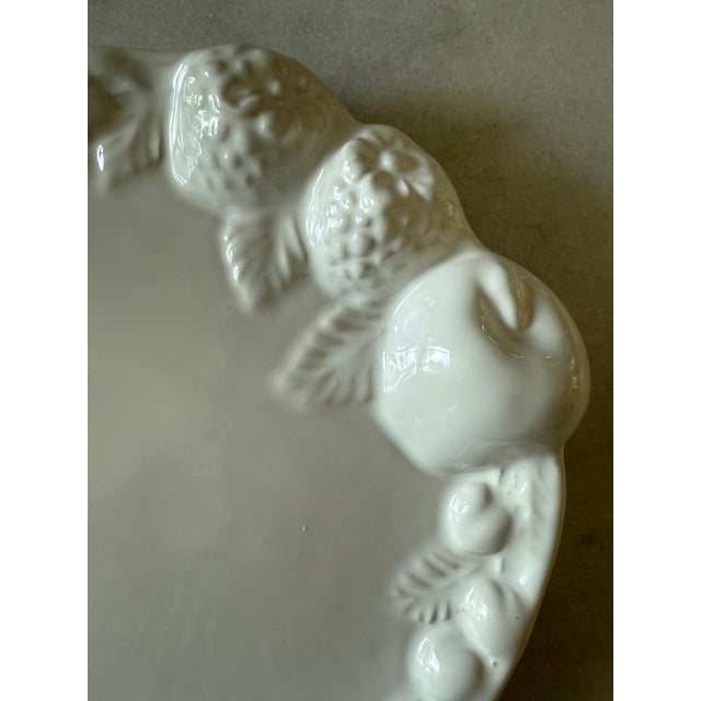 Pair of Vintage Italian Ceramic Fruit Plates For Sale In Austin - Image 6 of 7