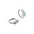 Not Yet Made - Made To Order Trendy Pear Cut Emerald & Diamond Huggie Hoop Earrings in 14k Gold Fine Jewelry- A Pair For Sale - Image 5 of 12