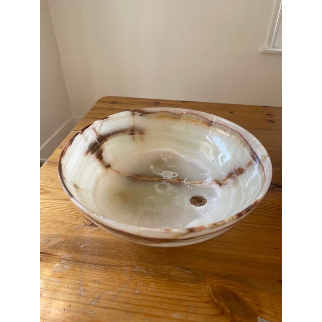 Mid-Century Modern 1970s Oversized Marble Bowl For Sale - Image 3 of 3