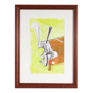 Abstract Mixed Media Painting by James L. Bruch For Sale