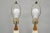 Mid 20th Century Vintage Mid Century Modern Ceramic Pottery Sculpted Teak Wood Table Lamps - Pair For Sale - Image 5 of 12