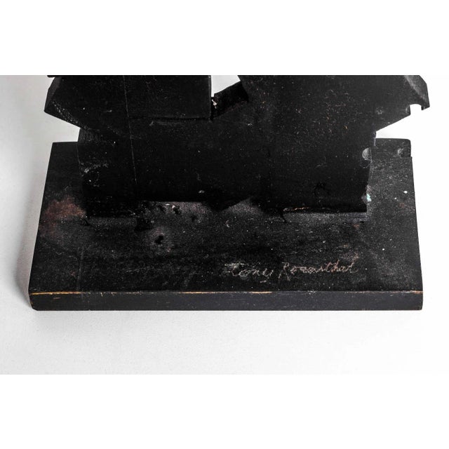 Mid-Century Modern Tony Rosenthal Tabletop Burnished Bronze Sculpture For Sale - Image 3 of 6