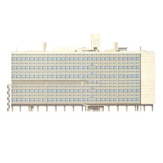 Le Corbusier, Unite D'Habitation, Marseille, Offset Lithograph For Sale