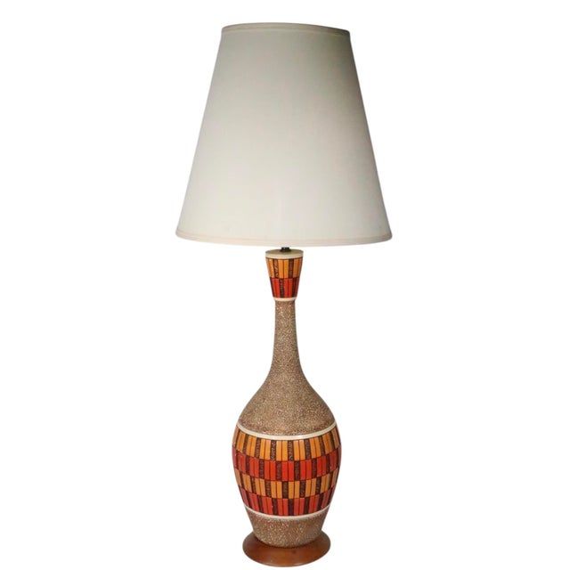 Mid-Century Modern Mid 20th Century Mid Century Ceramic Table Lamp For Sale - Image 3 of 14