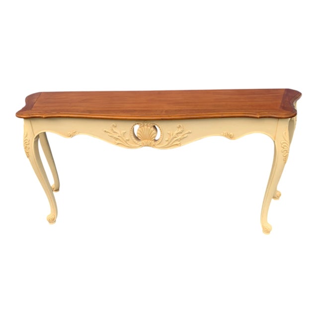 Ethan Allen Legacy French Country Hall Sofa Table Console | Chairish