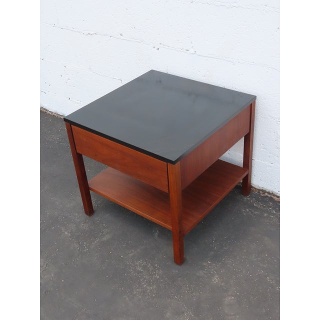 Brown Knoll Two Tones Mid Century Modern Nightstands Bedside Tables a Pair 6597 For Sale - Image 8 of 17