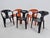 Mid-Century Stackable Chairs by Henry Massonnet, France, 1972, Set of 5 For Sale - Image 4 of 16
