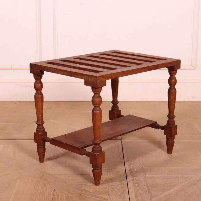 Wood English Oak Luggage Stand For Sale - Image 7 of 7