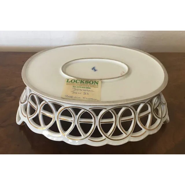 Antique 18th Century German Furstenberg Porcelain Reticulated Fruit Bowl Painted with Flower Garland For Sale In New York - Image 6 of 13