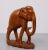 Large Carved Teak Elephant Statue Together with a Smaller Elephant, 1950s, Set of 2 For Sale - Image 4 of 11