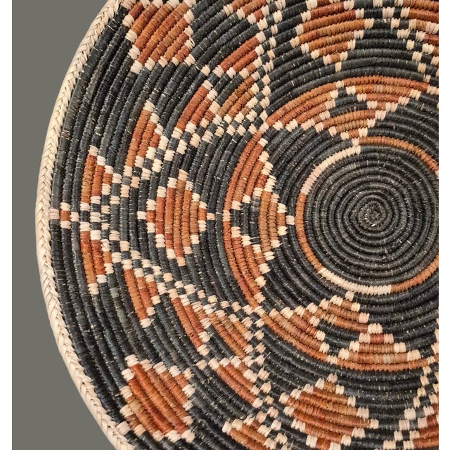 Vintage Tribal African Zulu Hand Weaved Basket For Sale - Image 6 of 11