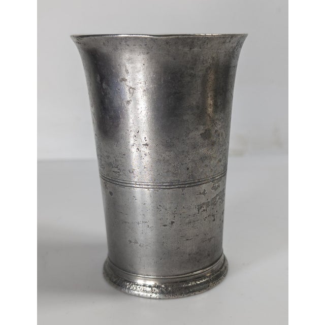 American 19th Century American Pewter Beaker Cup by Timothy Boardman & Co. Of New York For Sale - Image 3 of 12