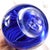 Glass 1980s Tall Blue Signed Art Glass Perfume Bottle For Sale - Image 7 of 7