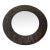 Wood Framed Circular Mirror For Sale