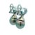 18k Black Rhodium Heart Aquamarine & Black Pearl Drop Earrings, Pair For Sale - Image 4 of 10