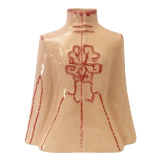 Vintage Mid 20th Century Chinoiserie Pink Kimono Vase For Sale