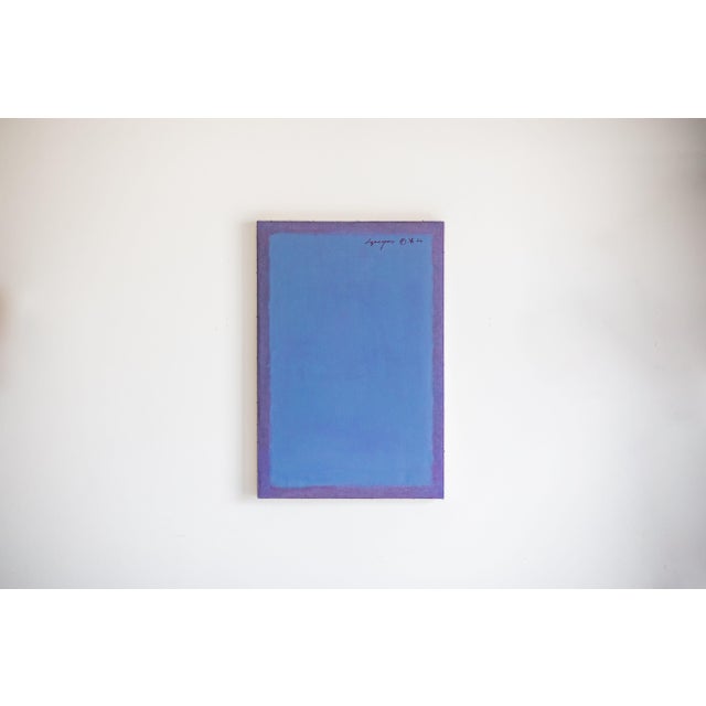 Abstract 1960's Isaac Jiro Abstract Oil Painting on Canvas For Sale - Image 3 of 11