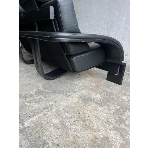 Black Nelo Kroken Sofa Set in Black Leather from Åke Fribytter, 1970s, Set of 4 For Sale - Image 8 of 15