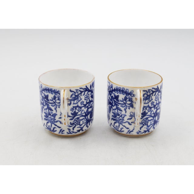 Late 19th Century Circa 1878-1890 Pair of Demitasse Cups and Saucers by Royal Crown Derby For Sale - Image 5 of 9
