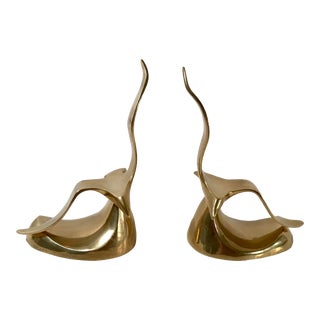 Vintage Brass Seagull Bookends - a Pair For Sale