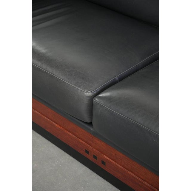 Art Deco Black Cowhide Leather and Wood 3-Seater Sofas from Schuitema, Set of 2 For Sale - Image 13 of 18