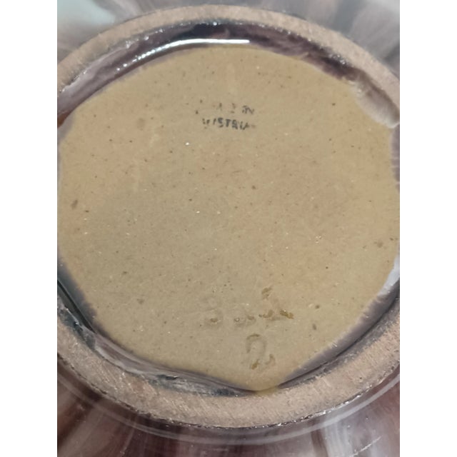 Brown Vintage Austrian Handmade Drip Glaze Bowl For Sale - Image 8 of 10