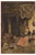 William James Müller, Interior with Woman Seated by Fire, Early 19th Century, Watercolour For Sale