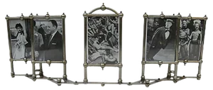 Art Nouveau Nickel Plated Picture Frame for 5 Photos