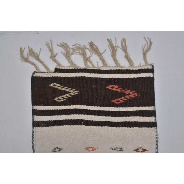 Off-white Vintage Turkish Hemp Rug For Sale - Image 8 of 9