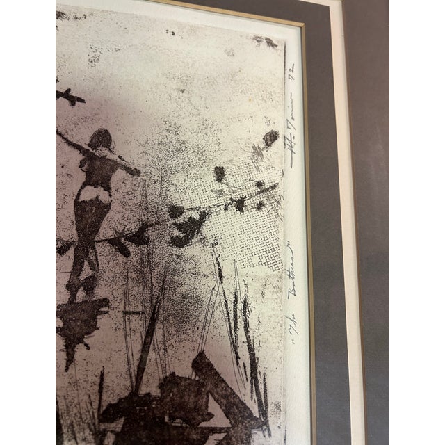 Impressionist 1970’s Original Impressionist Nude Swimmers Etching “The Bathers” by Anthony Michael Autorino For Sale - Image 3 of 5