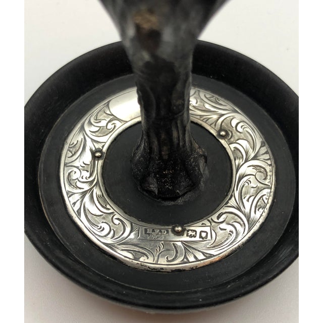 Ring Tree Edwardian English Ebony & Sterling; Ca 1916 Hallmark- No Monogram For Sale - Image 11 of 12