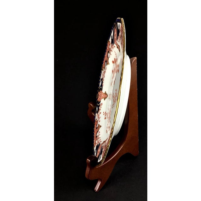 1960s Vintage English Royal Crown Derby Porcelain Plate For Sale - Image 5 of 13