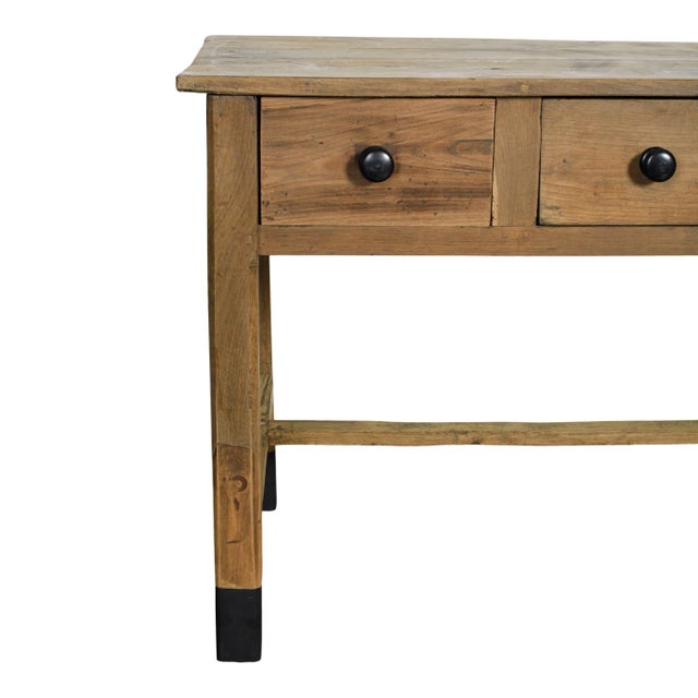 Early 20th Century Vintage Dutch Wood Table With Drawers For Sale - Image 5 of 6