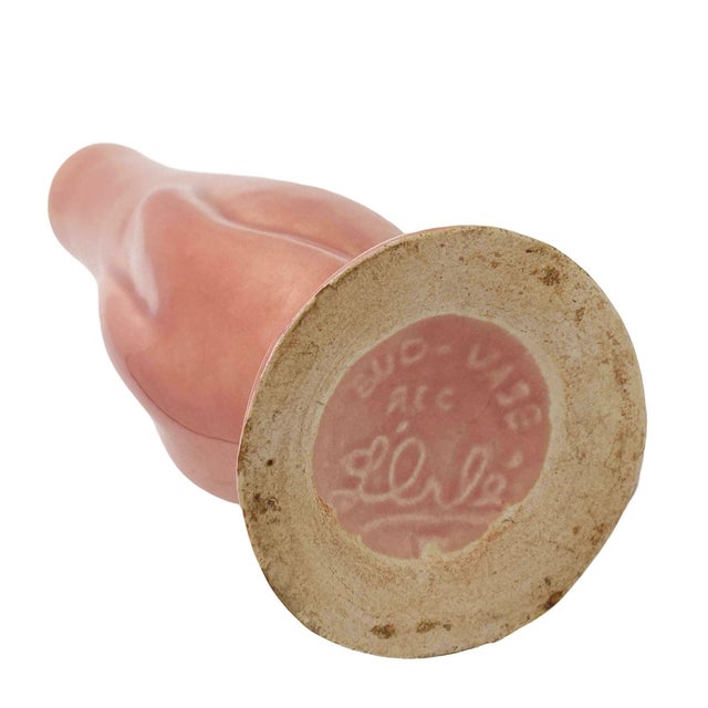 6"Tall Pink Maroon Mid 20th Century "Alc" Vase by Lorle Pottery For Sale In Los Angeles - Image 6 of 6