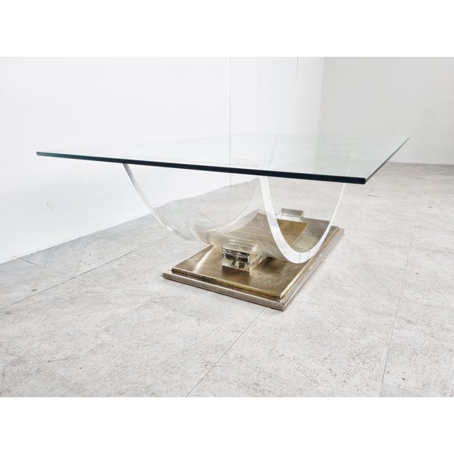 Brass Arch Coffee Table, 1970s For Sale - Image 11 of 11