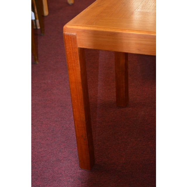 Pair Mobelfabrik Denmark Golden Solid Teak Wood Rectangular End / Side Tables - Mid Century For Sale - Image 6 of 17