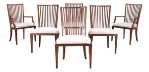 Set of Six Barbara Barry for Baker Spindle Back Dining Chairs