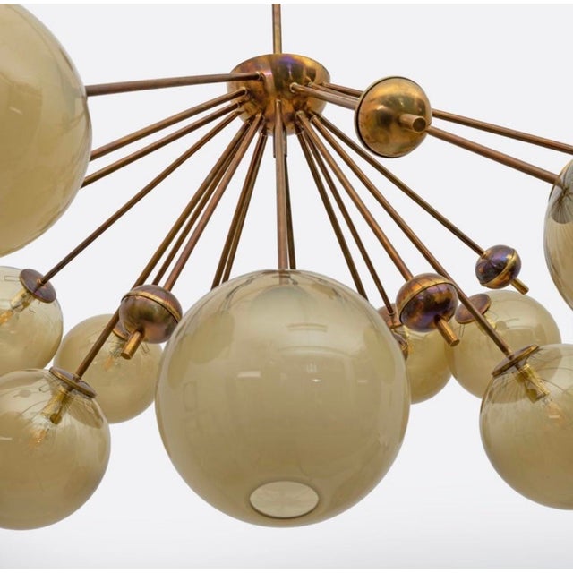 1990s Mid-Century Modern Italian Sputnik Chandelier For Sale In New York - Image 6 of 7