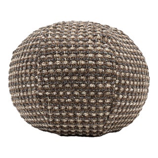 The House Of Scalamandré Heatherton Circle Pillow In Walnut For Sale