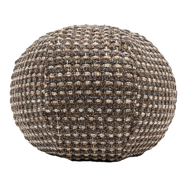 The House Of Scalamandré Heatherton Circle Pillow In Walnut For Sale