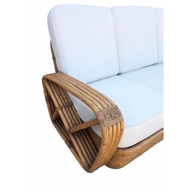 Paul T. Frankl 5-Strand Square Pretzel Square-Back 3-Seat Sofa (Unrestored) For Sale In Los Angeles - Image 6 of 12