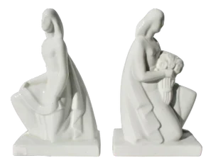 Gaza De Vega Porcelain Allegorical Figures. - a Pair of 2