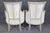 Pair 18th Century French Louis XVI Distressed Painted Bergères For Sale - Image 4 of 17