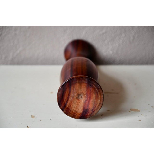 Vintage Bohemian Turned Wood Vase, 1970s For Sale - Image 13 of 14